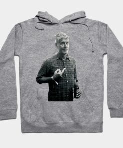 Anthony Bourdain Middle Finger and Beer Hoodie