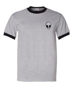 Alien logo Grey ringer T-shirt